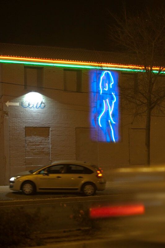 Letreros luminosos de un club de alterne